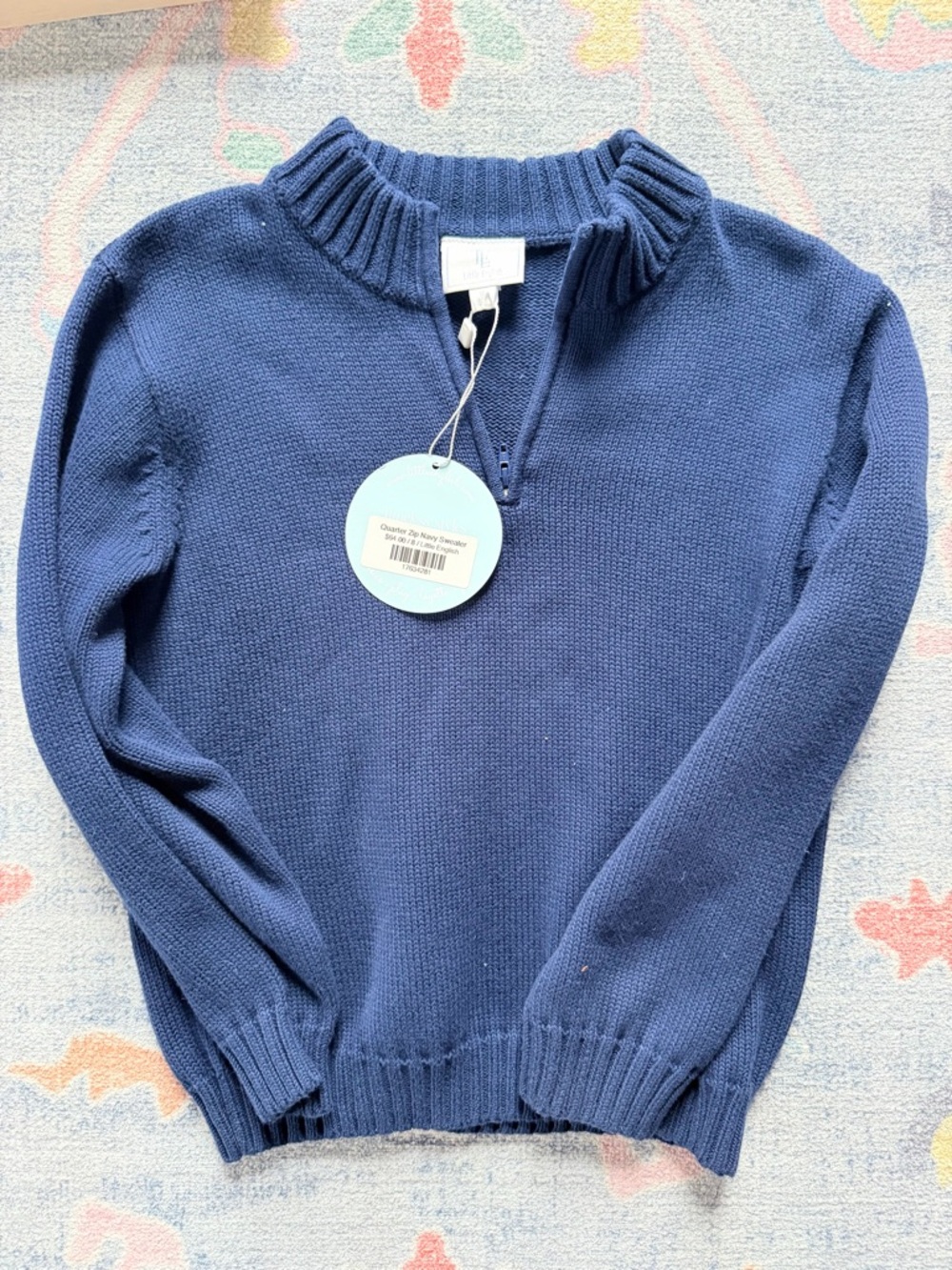 NWT little english quarter zip sweater